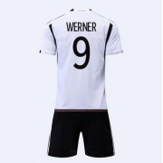 Tyskland Barn Landslagsdrakter VM 2022 Timo Werner 9 Hjemmedrakt..